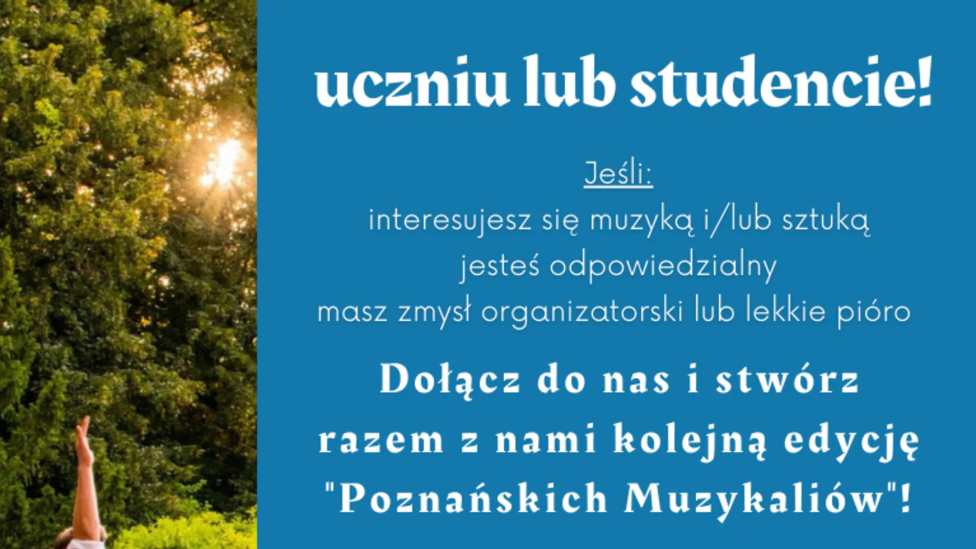 Plakat o wolontariacie.