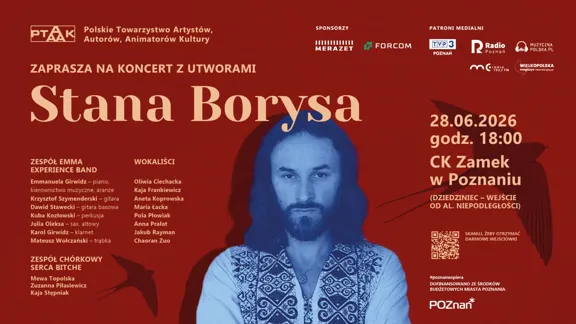 28 czerwca (niedziela), godz. 18:00 CK Zamek, dziedziniec od strony al. Niepodległości, Poznań